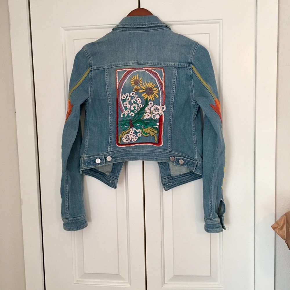 Adorable Embroidered Denim Jacket.